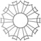 Ekena Millwork Augustus Architectural Grde PVC Pierced Ceiling Medallion, Antiqued Copper, 16"OD x 5 5/8"ID x 1/2"P CMPP16AUACO - alternate 3
